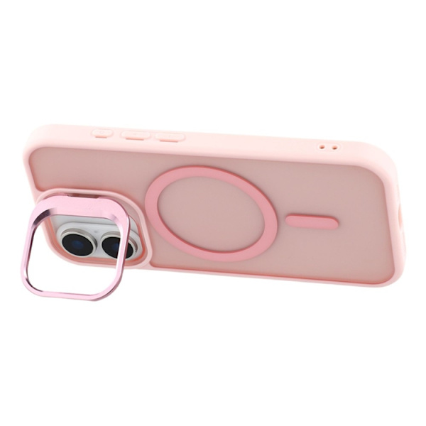 Mobilskal till iPhone 17 MagSafe Lins Kickstand - Rosa Rosa