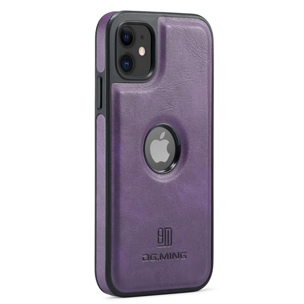 DG.MING Mobilskal till iPhone 11 PU Läder Coated PC+TPU - Lila