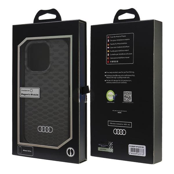 Audi Mobilskal till iPhone 16 Pro MagSafe IML Stitching - Svart Svart