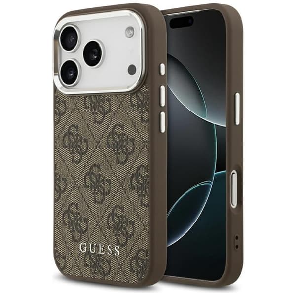 Guess Mobilskal till iPhone 17 Pro Max MagSafe 4G Classic Logo - Brun Brun