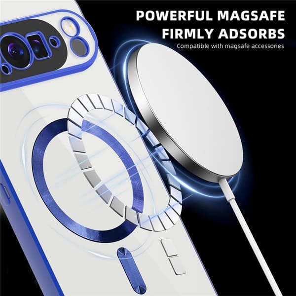 Mobilskal till Google Pixel 10 Pro XL MagSafe med Korthållare - Blå Blå