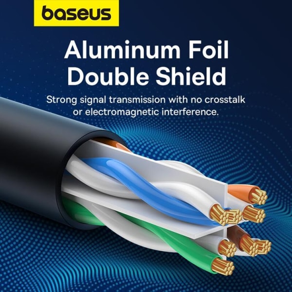 Baseus Nätverkskabel Fast Thin 3m - Svart