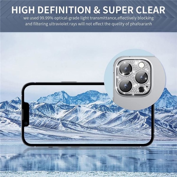 Enkay iPhone 12 Pro Max kameralinsecover i hærdet glas - blå