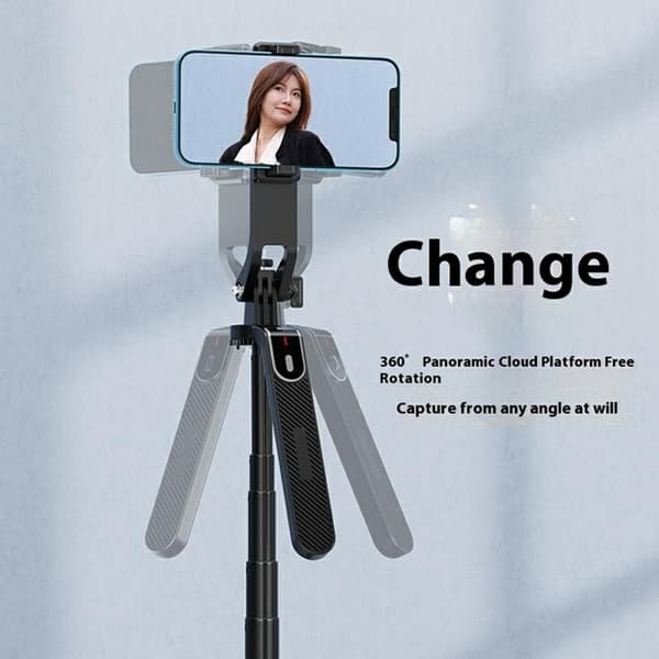 Selfiestick Bluetooth med Enkel Lampa V1 P185MAX Svart