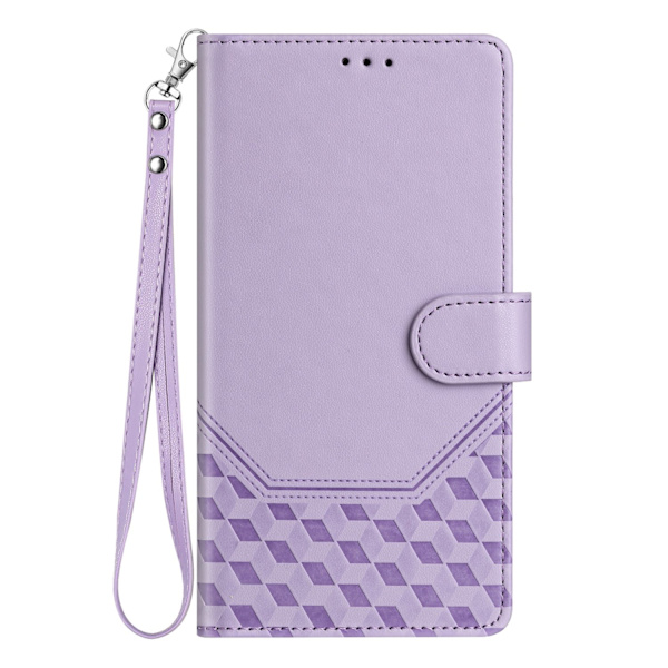 Nothing Phone (3a) Plånboksfodral Imprinted Honeycomb RFID Lila