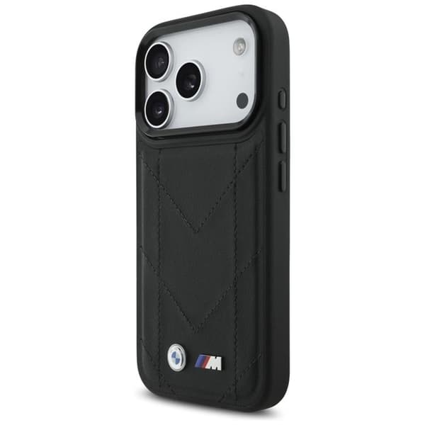 BMW Telefontaske til iPhone 17 Pro MagSafe M Quiltet Logo - Sort Svart