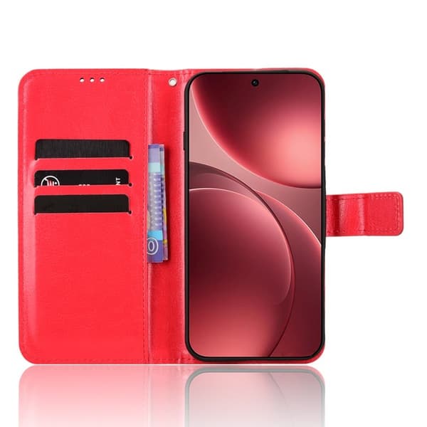 Oppo Find X9 Pro 5G Plånboksfodral Konstläder - Röd