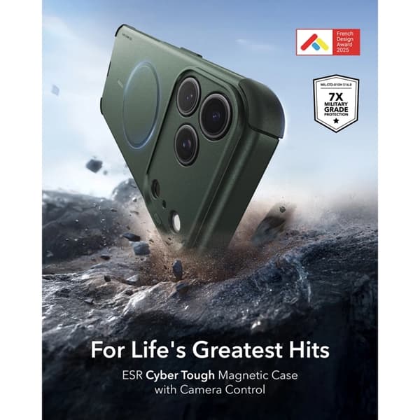 ESR Mobilskal För iPhone 17 Pro Max/18 Pro Max Magsafe Cyber Tough - Grön