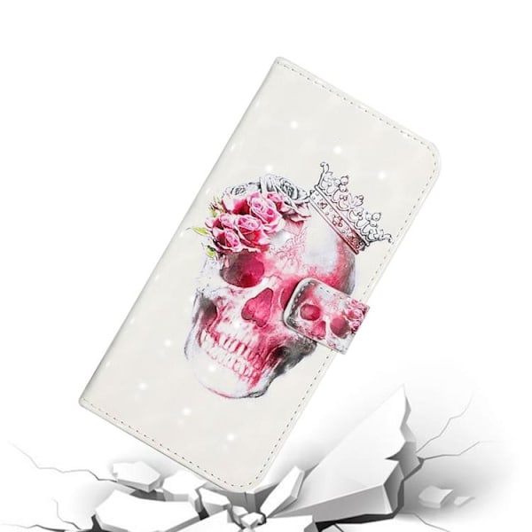 iPhone 14 Pro Max Plånboksfodral 3D Pattern - Crown Skull