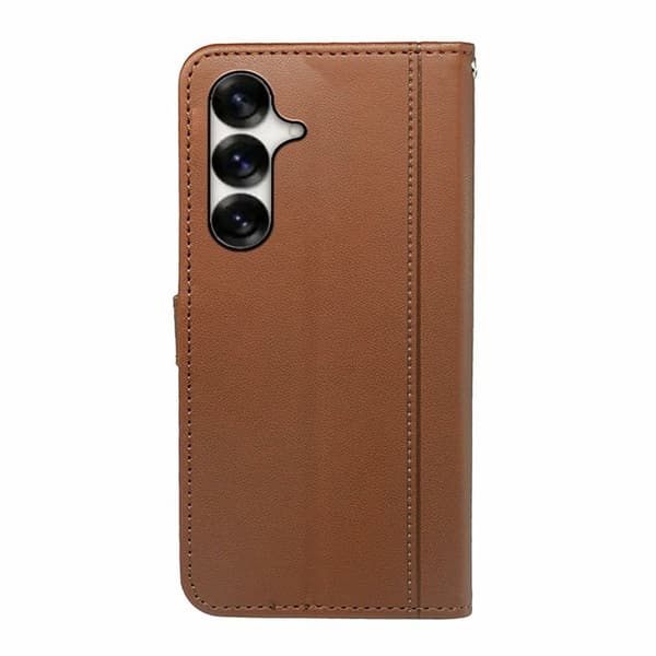 Plånboksfodral för Samsung Galaxy S26 Plus Magnetiskt Konstläder - Brun
