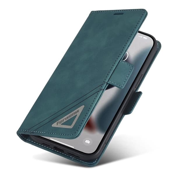 FORWENW F3 Series iPhone 15 Pro Plånboksfodral Konstläder - Grön