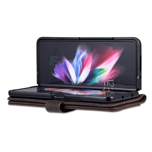 AZNS Samsung Galaxy Z Fold6 Plånboksfodral Konstläder - Brun