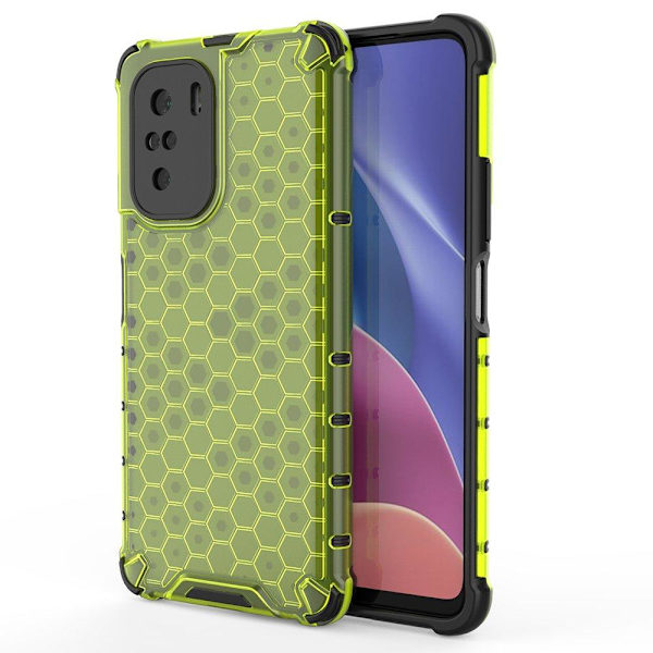 Honeycomb Armor Bumper Skal Redmi Poco F3 - Grön Grön