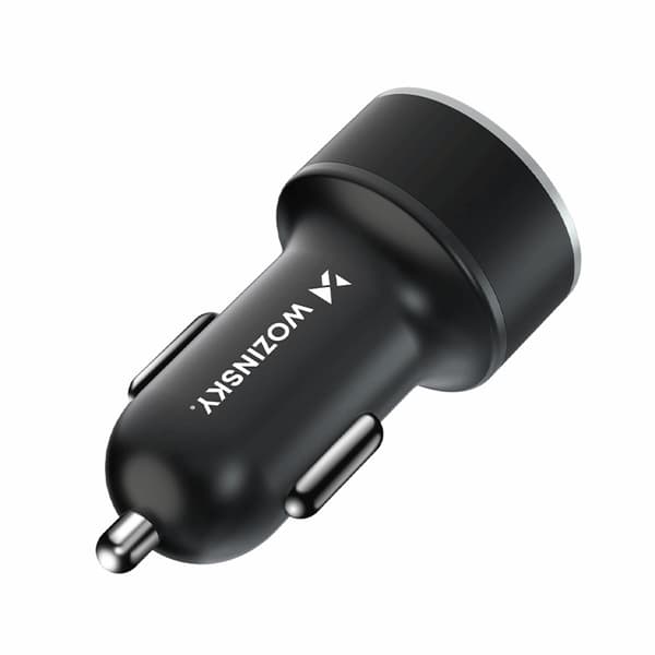 Wozinsky Billaddare USB-C USB-A 36W - Svart Svart