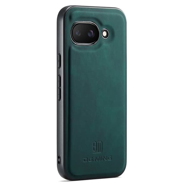 DG.MING Mobilskal till Google Pixel 9a PU Läder Hybrid Grön