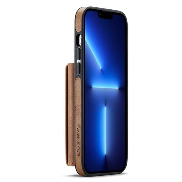 DG.MING M5 Series Mobilskal till iPhone 13 Pro Magnetiskt Plånboksfodral Brun