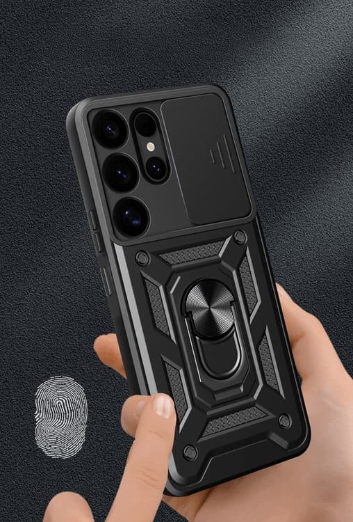 Mobilskal till Galaxy S25 Ultra Hybrid Armor Camshield - Blå Blå