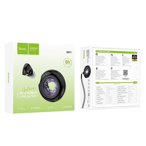 HOCO TWS Bluetooth Trådlösa Hörlurar EW71 - Svart Black