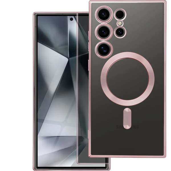 Mobilskal till Galaxy S25 Edge Magsafe Electro Mag - Rose Guld