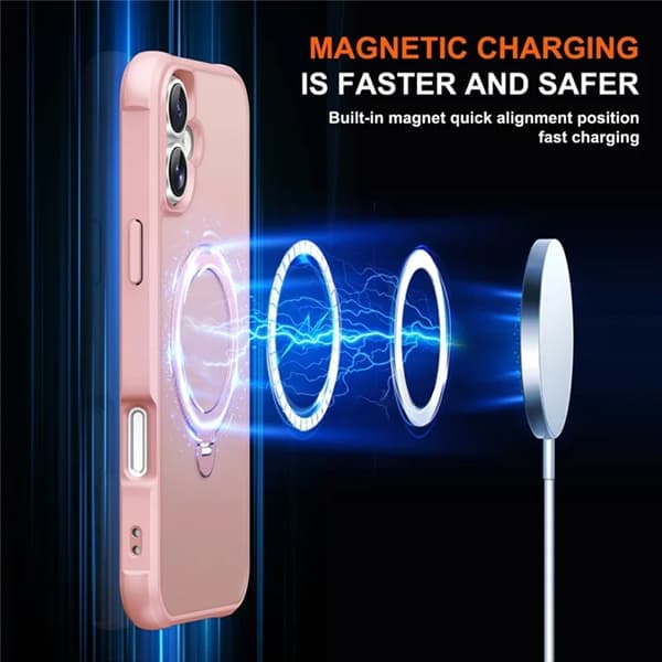 Mobilskal till iPhone 17 MagSafe Kickstand TPU + PC - Rosa Rosa
