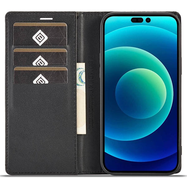 LC.IMEEKE iPhone 14 Pro Max Plånboksfodral Konstläder - Vit