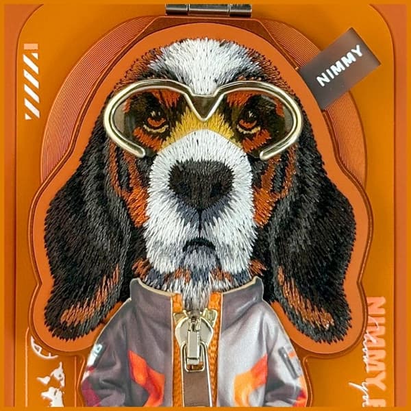 Nimmy Mobilskal till iPhone 17 Pro Max MagSafe Cool&Cute 2.0 Dog Orange