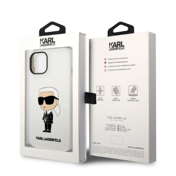 Karl Lagerfeld iPhone 14 Plus Cover Silikone Ikonik - Hvid