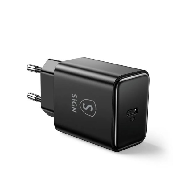 SiGN USB-C laturi PD 20W - musta