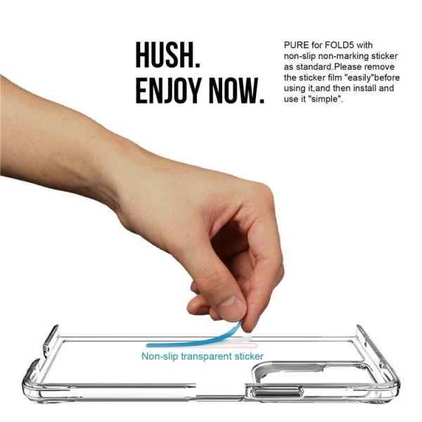 Galaxy Z Fold 5 Mobilcover Anti-drop - Gennemsigtig
