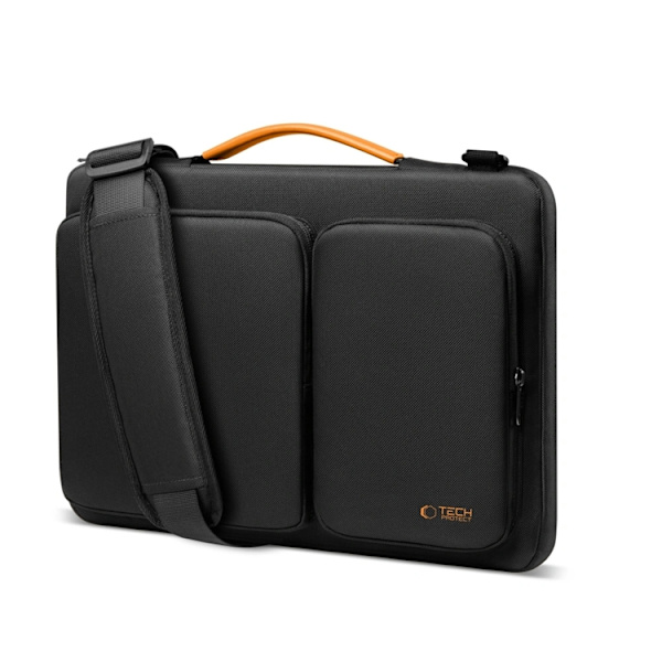 Tech-Protect Computertaske 15-16" Defender - Sort/Orange Svart