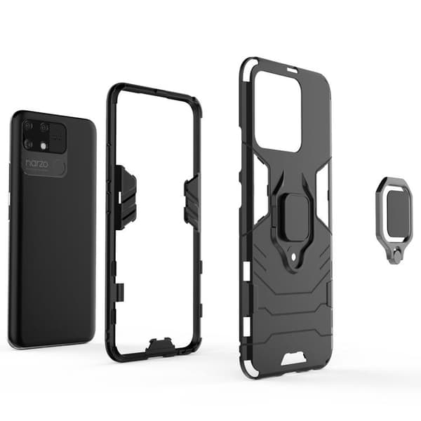 Realme Narzo 50A Skal Ring Armor - Svart Svart