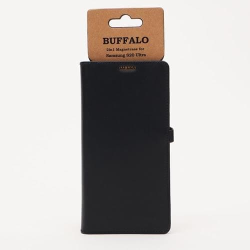 BUFFALO Ægte Læder Pung Etui Samsung S20 Ultra - Sort Black