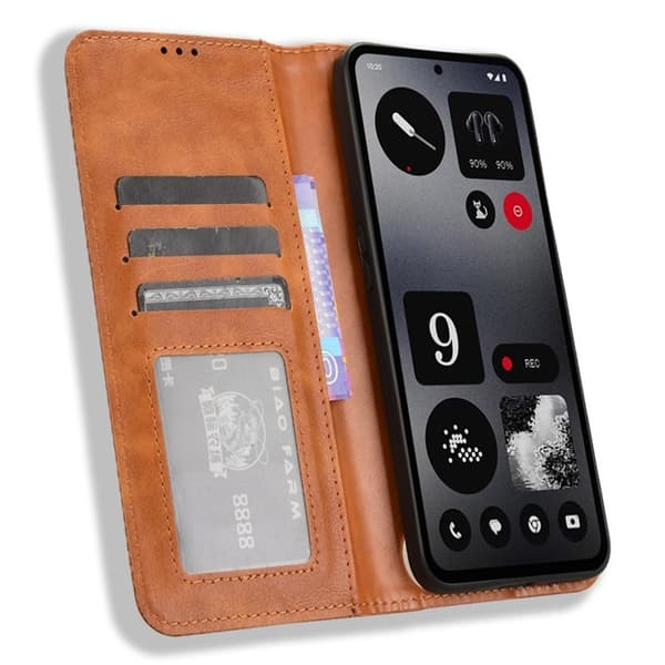 Nothing CMF Phone 1 Plånboksfodral Retro Kickstand - Brun Brun
