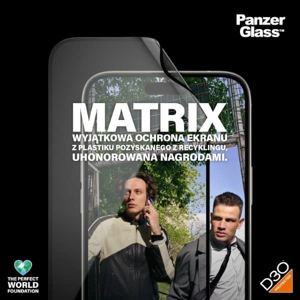 PanzerGlass iPhone 15 Plus 6.7" Härdat Glas Skärmskydd Matrix D3O