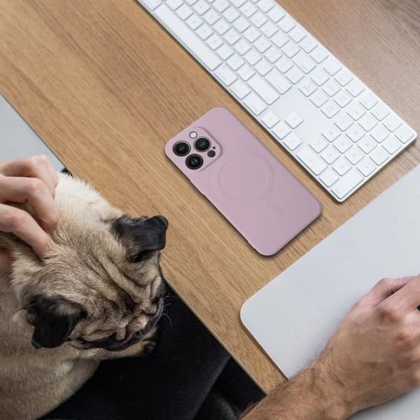 iPhone 16 Plus MagSafe Silikone Telefontaske - Lyserød Rosa