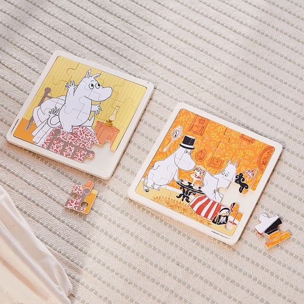 MOOMIN puslespil 16 stk træpuslespil ved sengetid