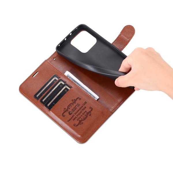 AZNS Xiaomi 13 Pro 5G Plånboksfodral Flip Konstläder - Brun