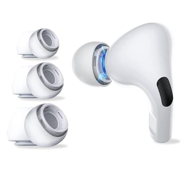 3-pak ørepropper til Apple Airpods Pro 1/2 - Hvid Vit