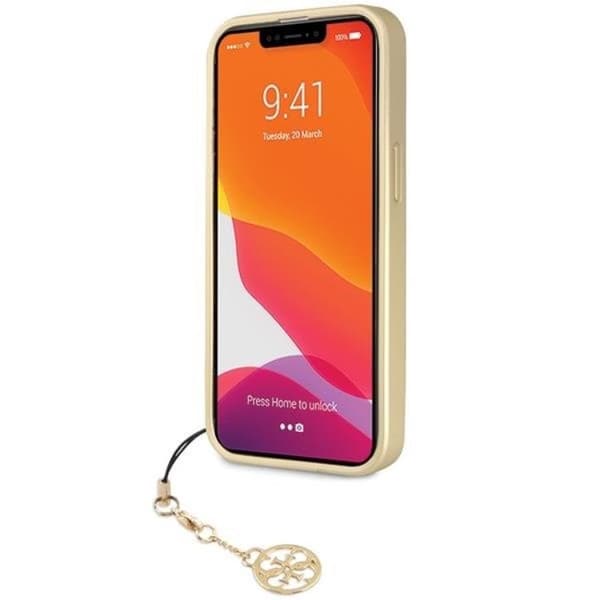 Guess iPhone 14 Pro Mobilskal 4G Charms Collection - Grå Grå