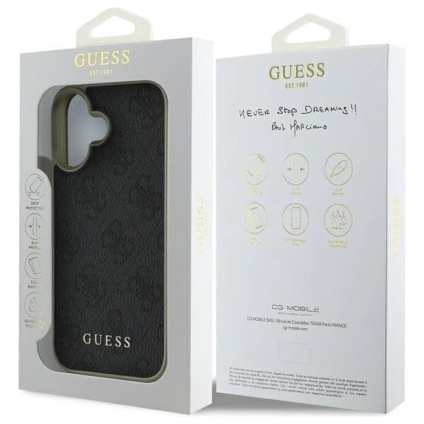 Guess telefontaske til iPhone 16 4G Charms Collection - Sort Black