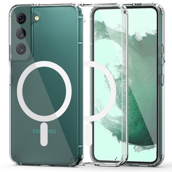 Tech-Protect Mobilskal till Galaxy S22 Magsafe Flexair Hybrid Transparent