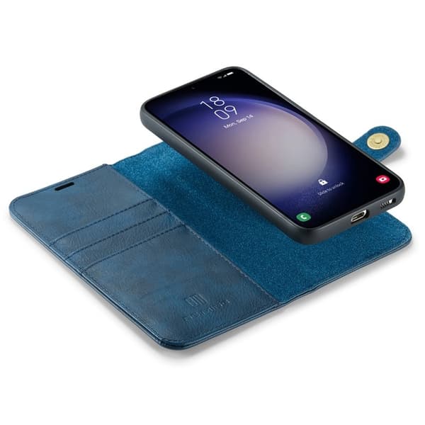 DG.MING Samsung Galaxy A16 5G/4G Plånboksfodral Äkta läder Blå