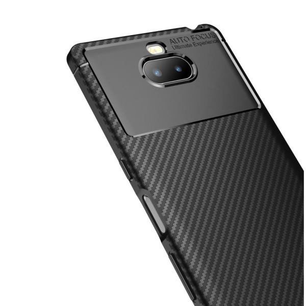 Full Carbon Mobilcover til Sony Xperia 10 Plus - Sort Black