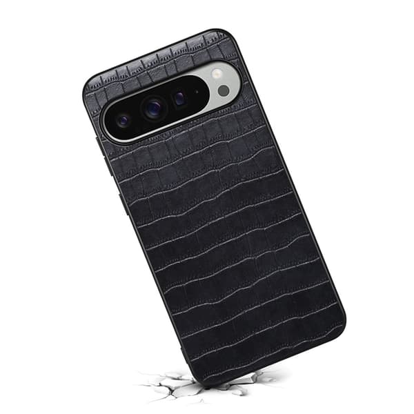Mobilskal till Google Pixel 10 Pro XL Crocodile Texture - Svart Svart