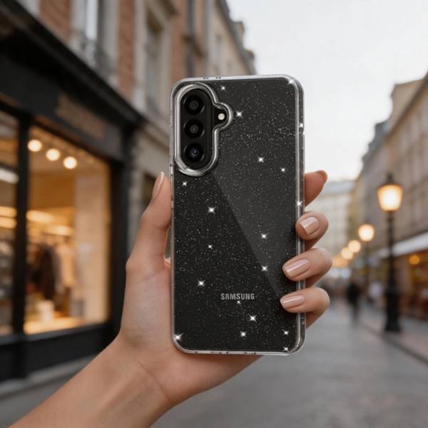 Tech-Protect Mobilskal För Galaxy A27 Flexair - Glitter Transparent