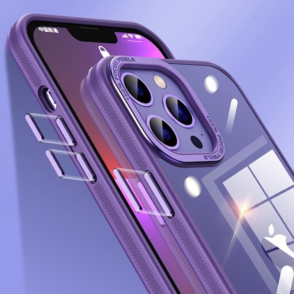 iPhone 14 Pro Skal Kameraram i Metall - Mörkblå