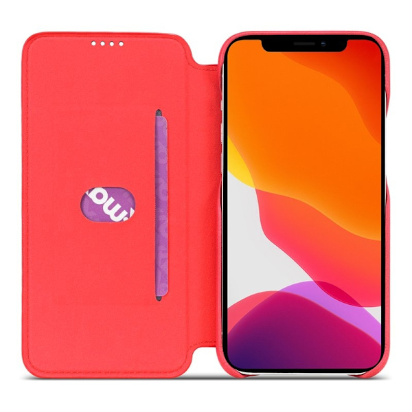 LC.IMEEKE iPhone 12 Pro Plånboksfodral i Konstläder - Röd