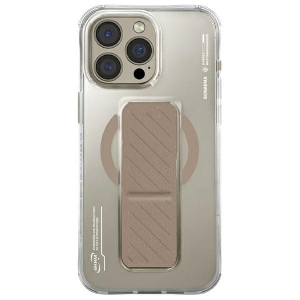 Skinarma Telefontaske til iPhone 16 Pro Max MagSafe Grip Stand - Champagne