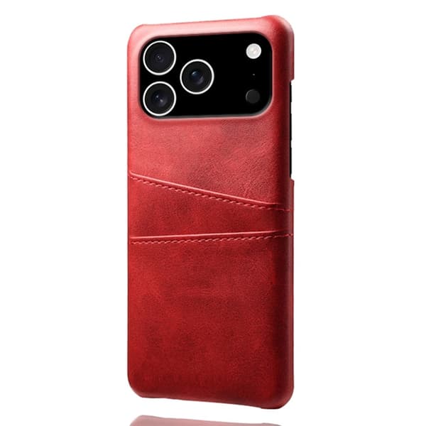 Mobilskal till iPhone 17 Pro Korthållare Dual - Röd Röd