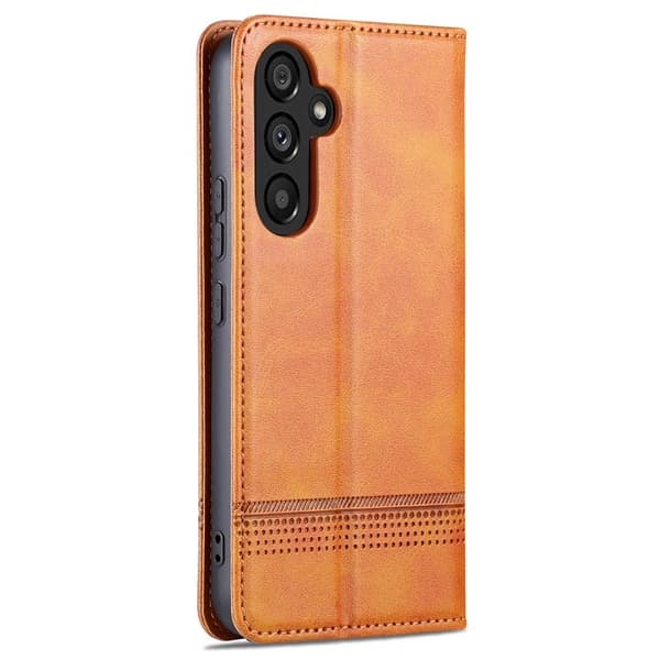 AZNS Samsung Galaxy A35 5G Plånboksfodral Konstläder - Brun